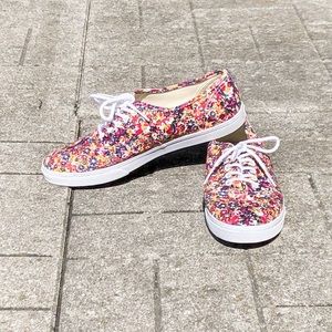 VANS vintage 80s floral print inspired sneakers